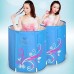 Bathtubs Freestanding Blue Thickening Folding Inflatable Nylon Material Lightweight and Tough Warm (Size : 6565 cm) - B07H7JCJ5Y